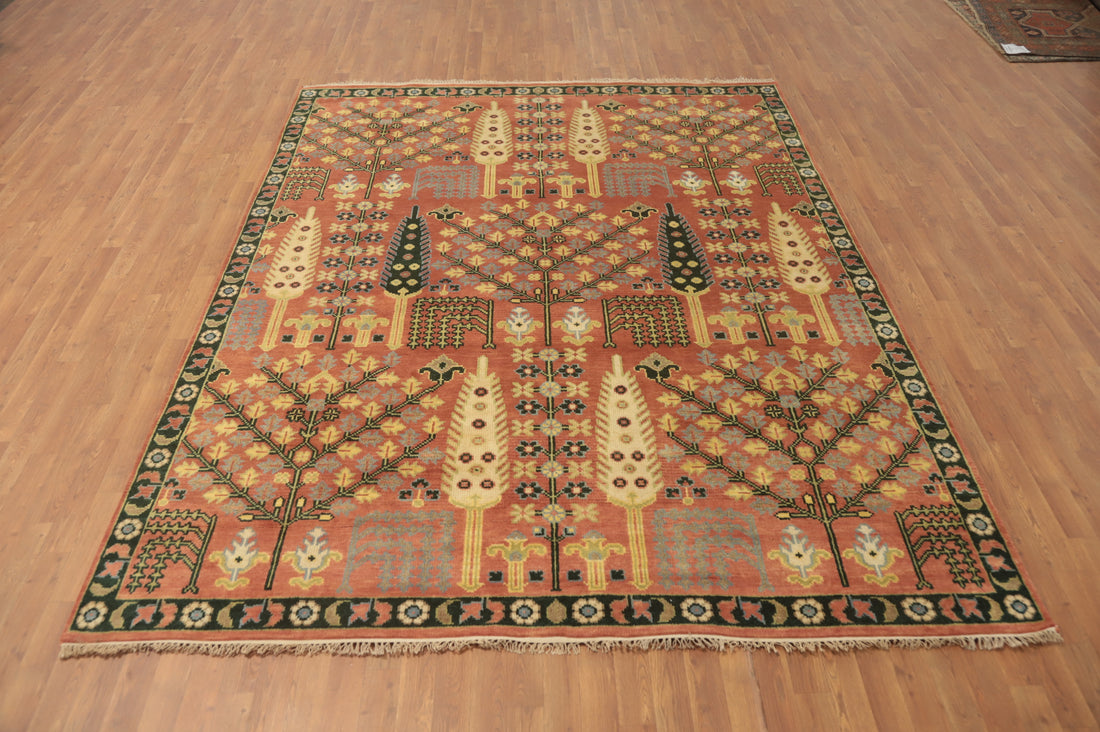 Orange Wool Ziegler Living Room Area Rug 8x10