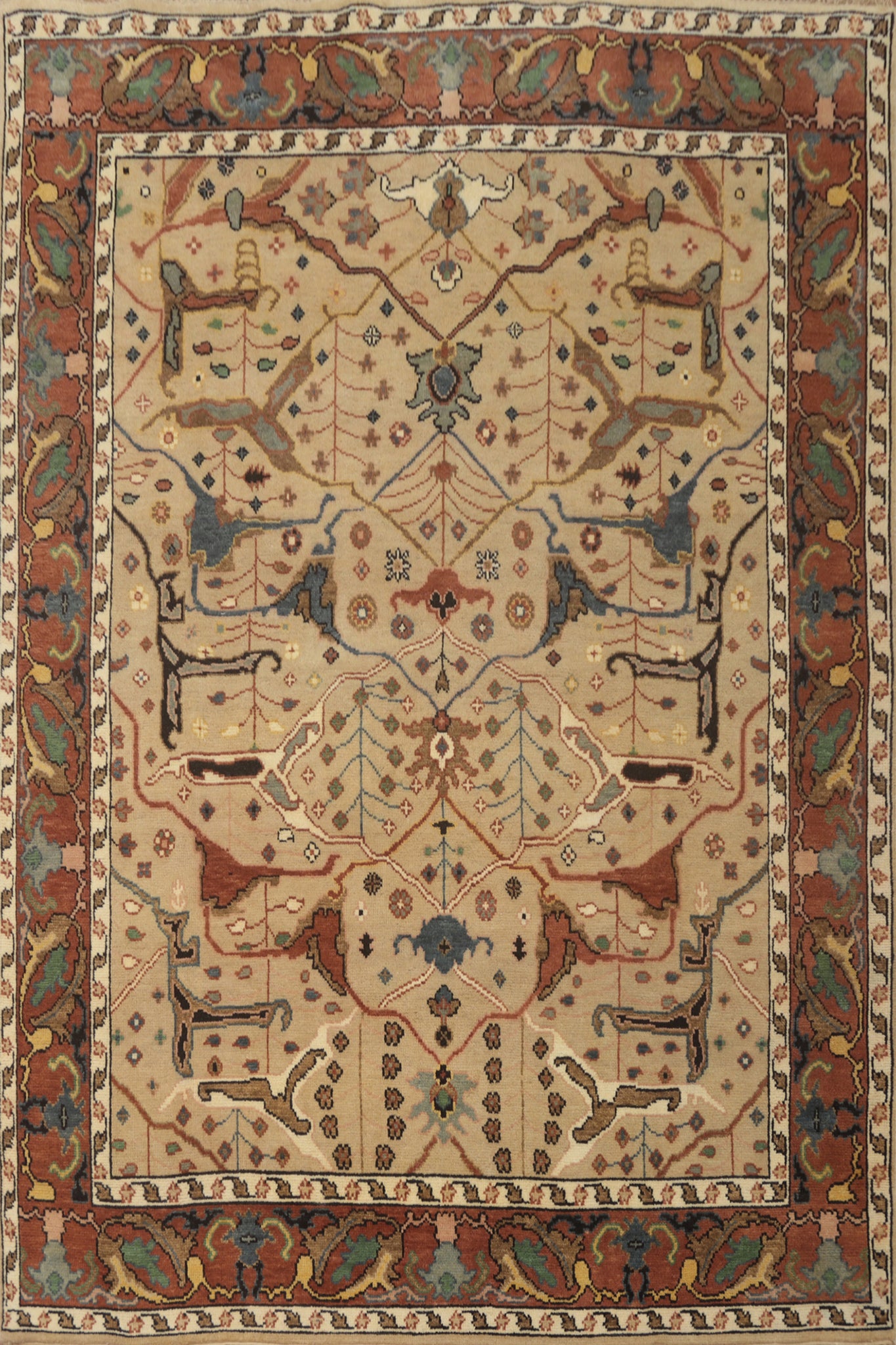 Handmade Wool Oushak Room Size Area Rug 8x10