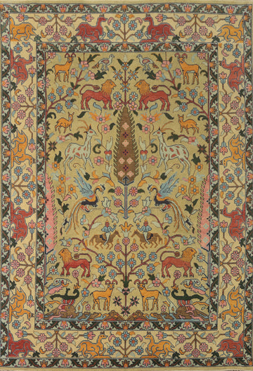 Hunting Design Green Ziegler Large Area Rug 9x12