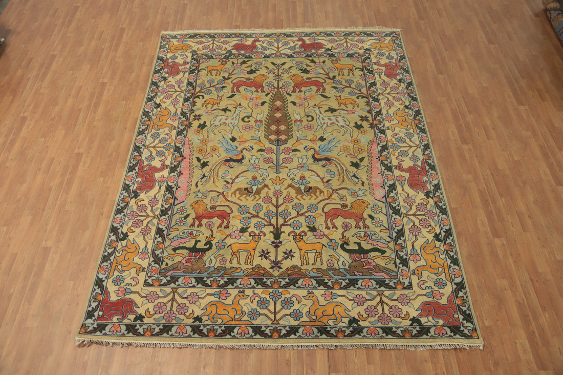 Hunting Design Green Ziegler Large Area Rug 9x12