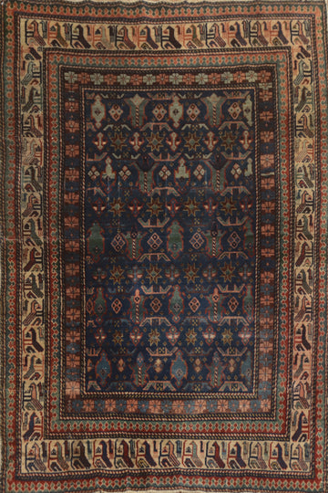 Pre-1900 Antique Shirvan Vegetable Dye Rug 3x4