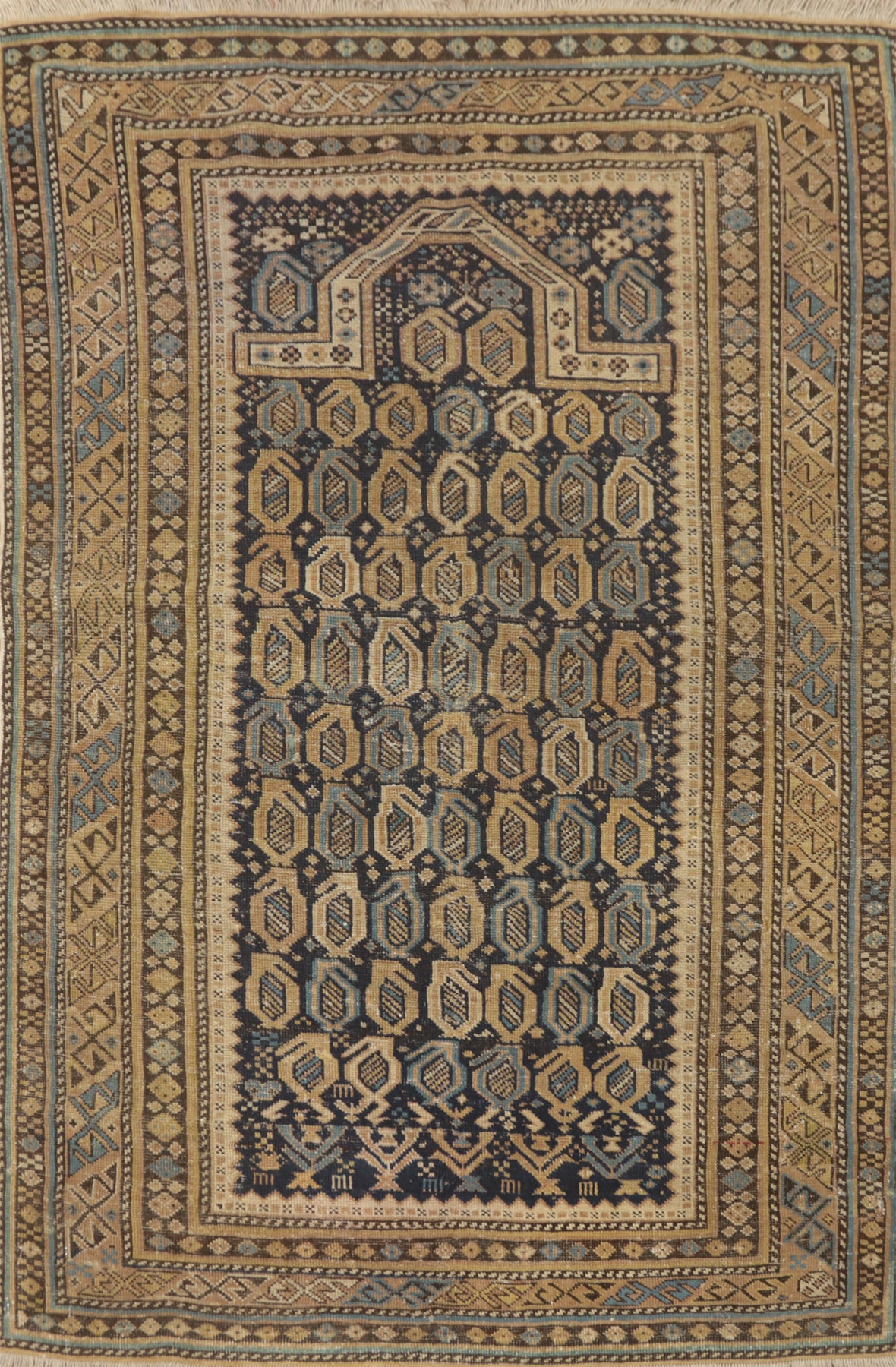 Pre-1900 Antique Kazak Vegetable Dye Rug 3x5