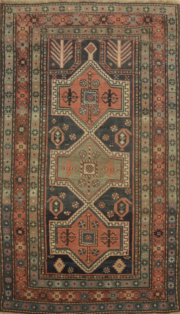 Pre-1900 Antique Kazak Oriental Rug 3x5