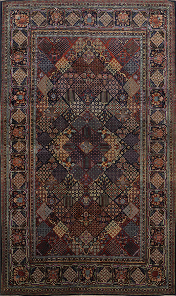 Antique Vegetable Dye Kashan Dabir Persian Rug 4x7