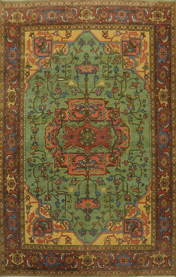 Green Heriz Serapi Living Room Area Rug 9x12