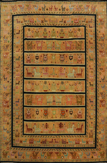 Animals Wool Ziegler Room Size Area Rug 8x10