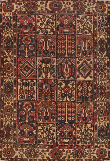 Garden Design Wool Balouch Persian Rug 5x7