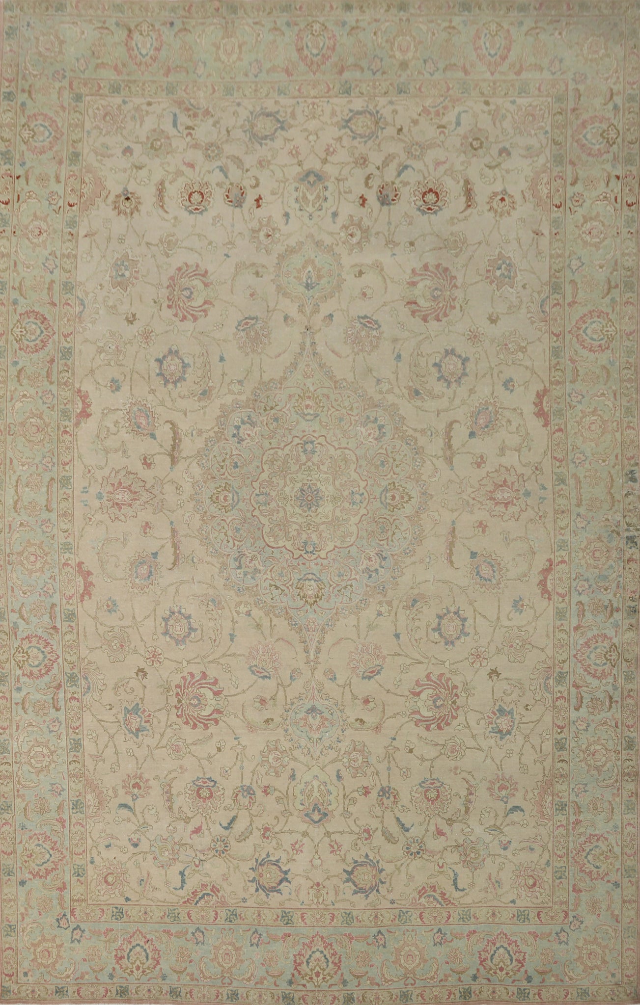 Antique Vegetable Dye Tabriz Persian Area Rug 9x13