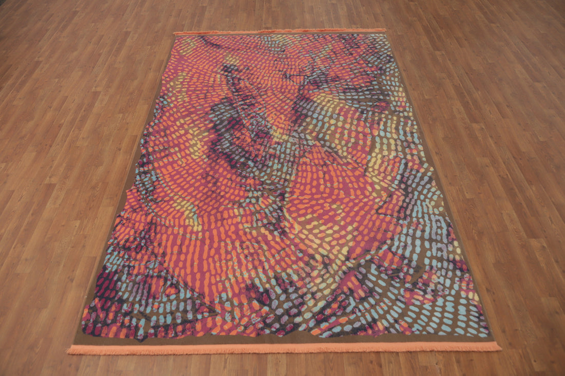 Modern Wool Gabbeh Living Room Area Rug 6x9