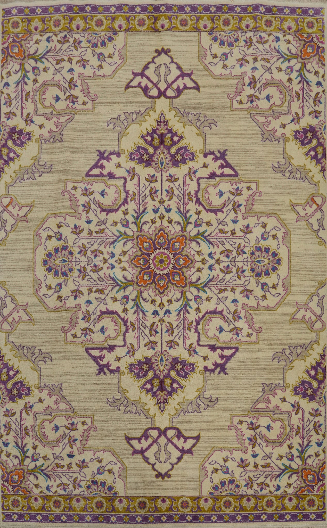 Geometric Tabriz Living Room Area Rug 6x9