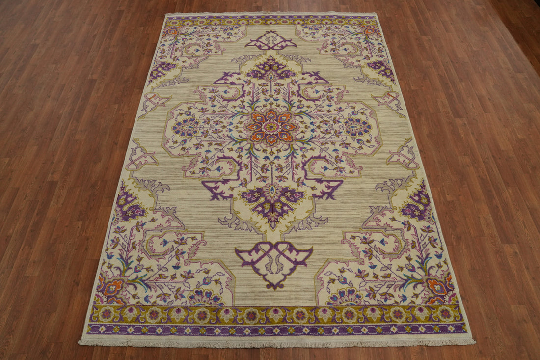 Geometric Tabriz Living Room Area Rug 6x9