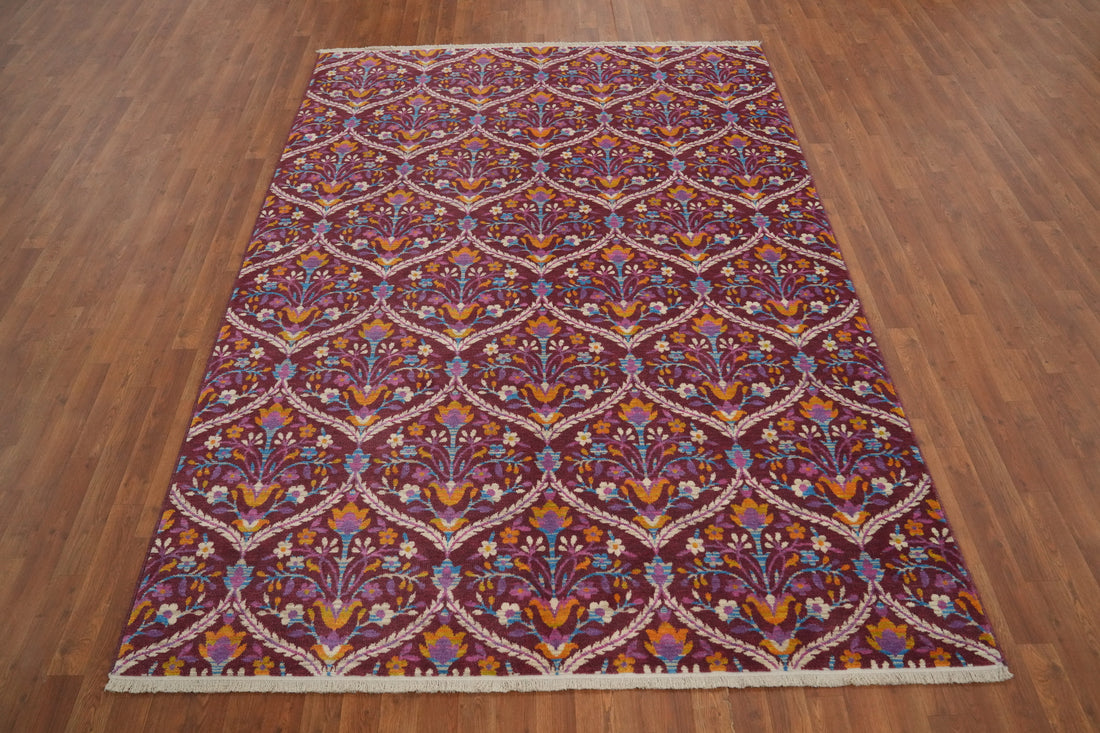 All-Over Floral Gabbeh Living Room Area Rug 6x9