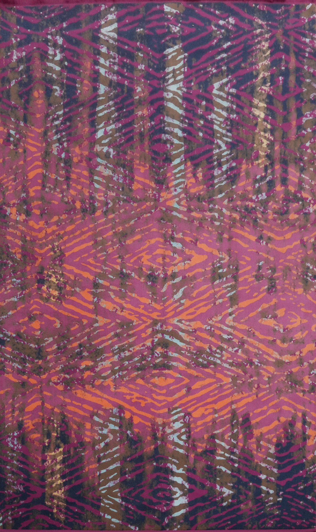 Geometric Gabbeh Distressed Look Area Rug 6x9