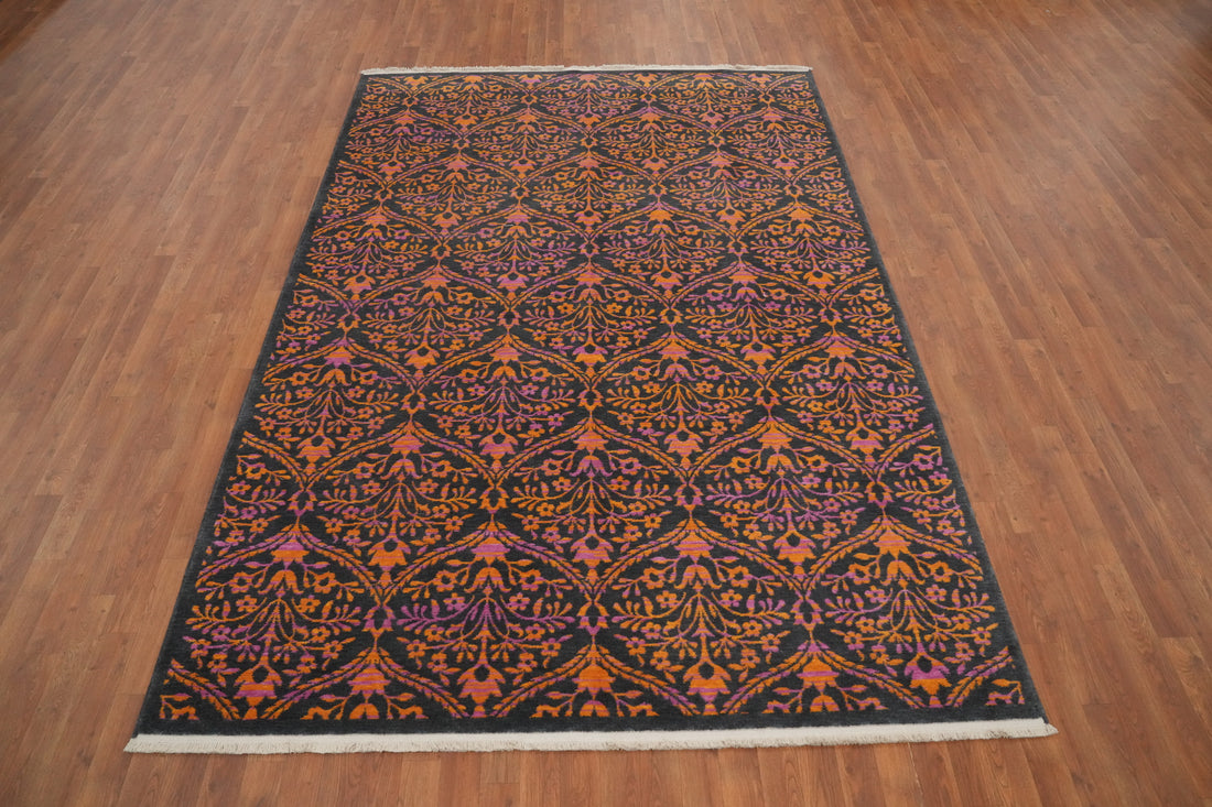 Multicolor Wool Gabbeh Living Room Area Rug 6x9