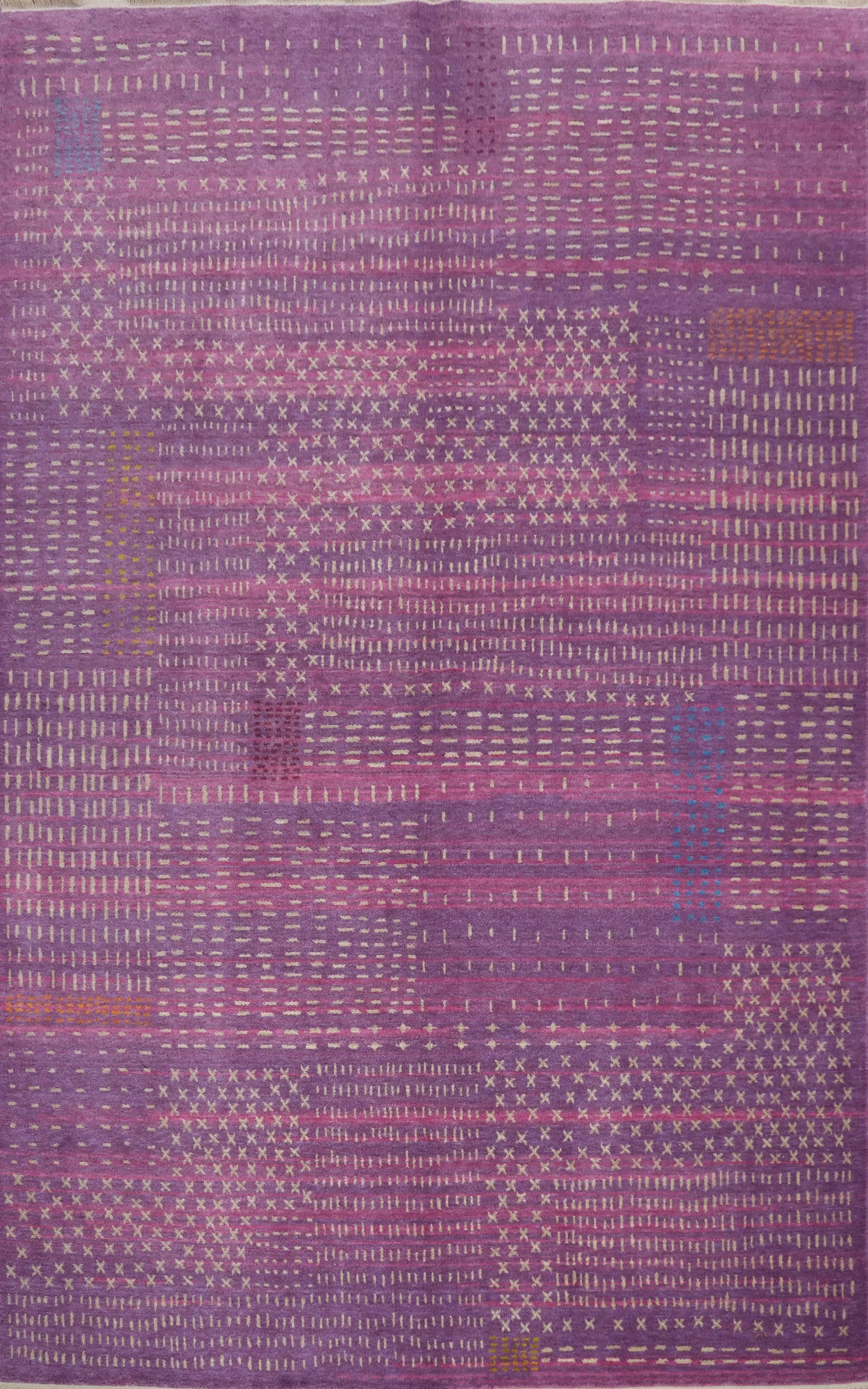 Purple Gabbeh Living Room Area Rug 6x9