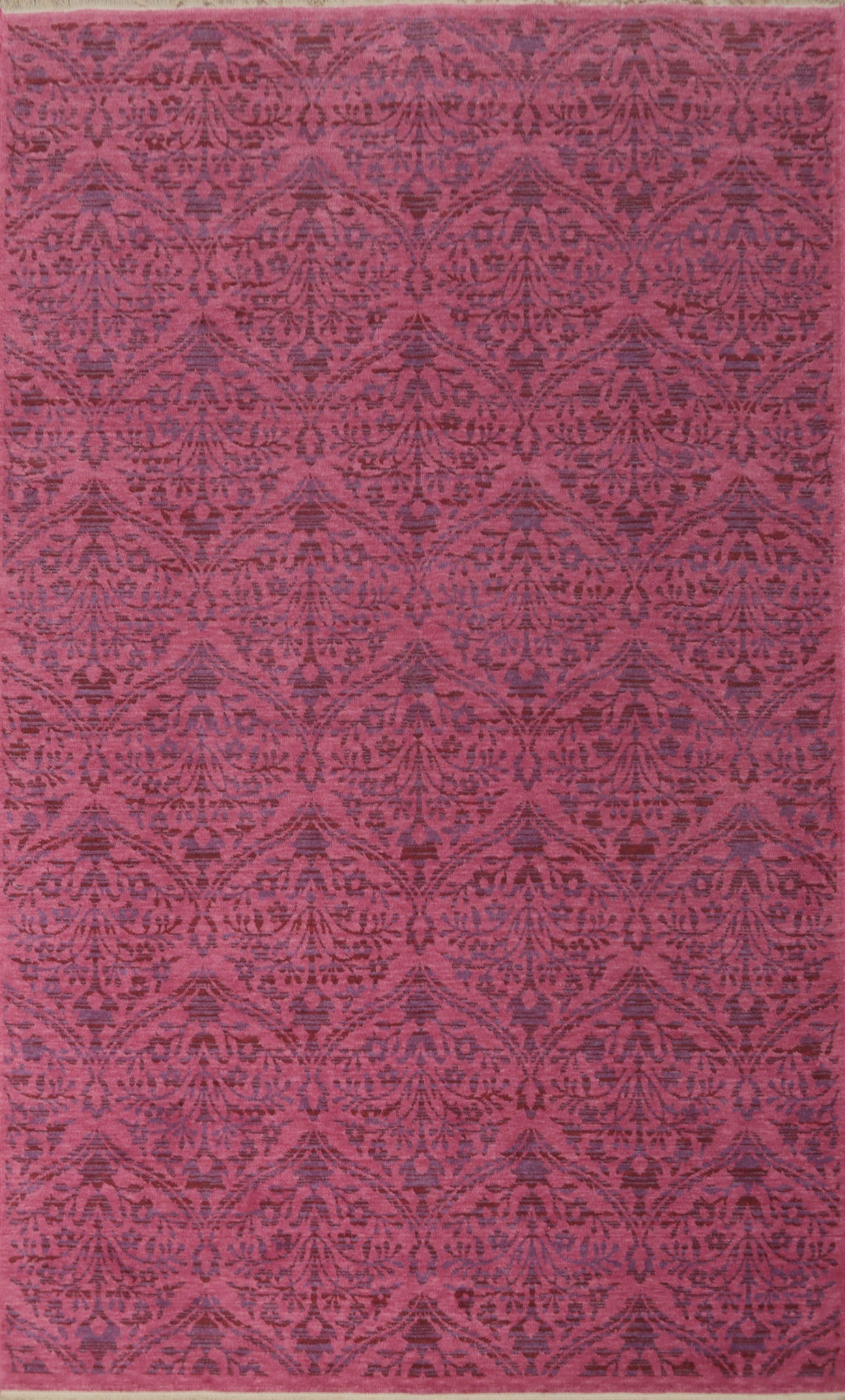 All-Over Pink Gabbeh Room Size Area Rug 6x9
