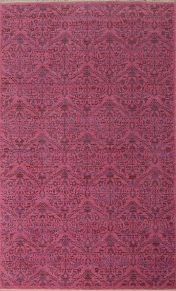 All-Over Pink Gabbeh Room Size Area Rug 6x9