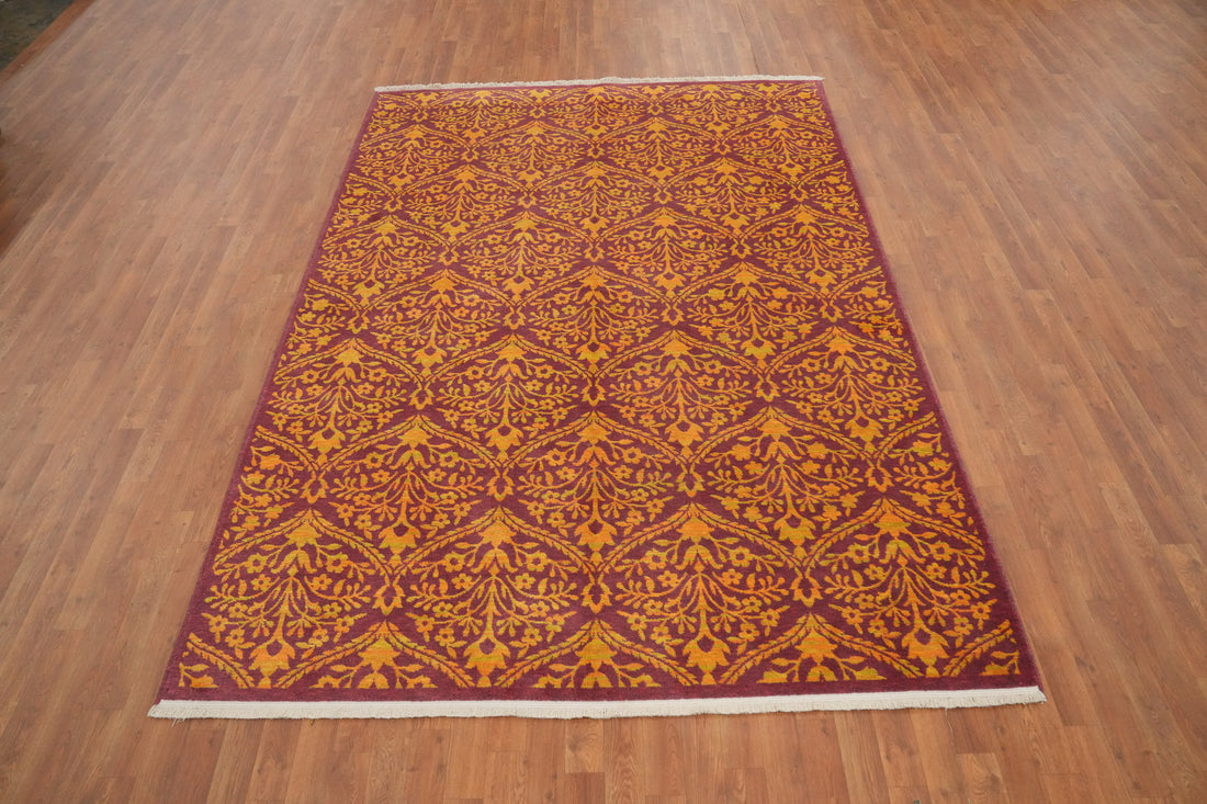 Floral Gabbeh Room Size Area Rug 6x9