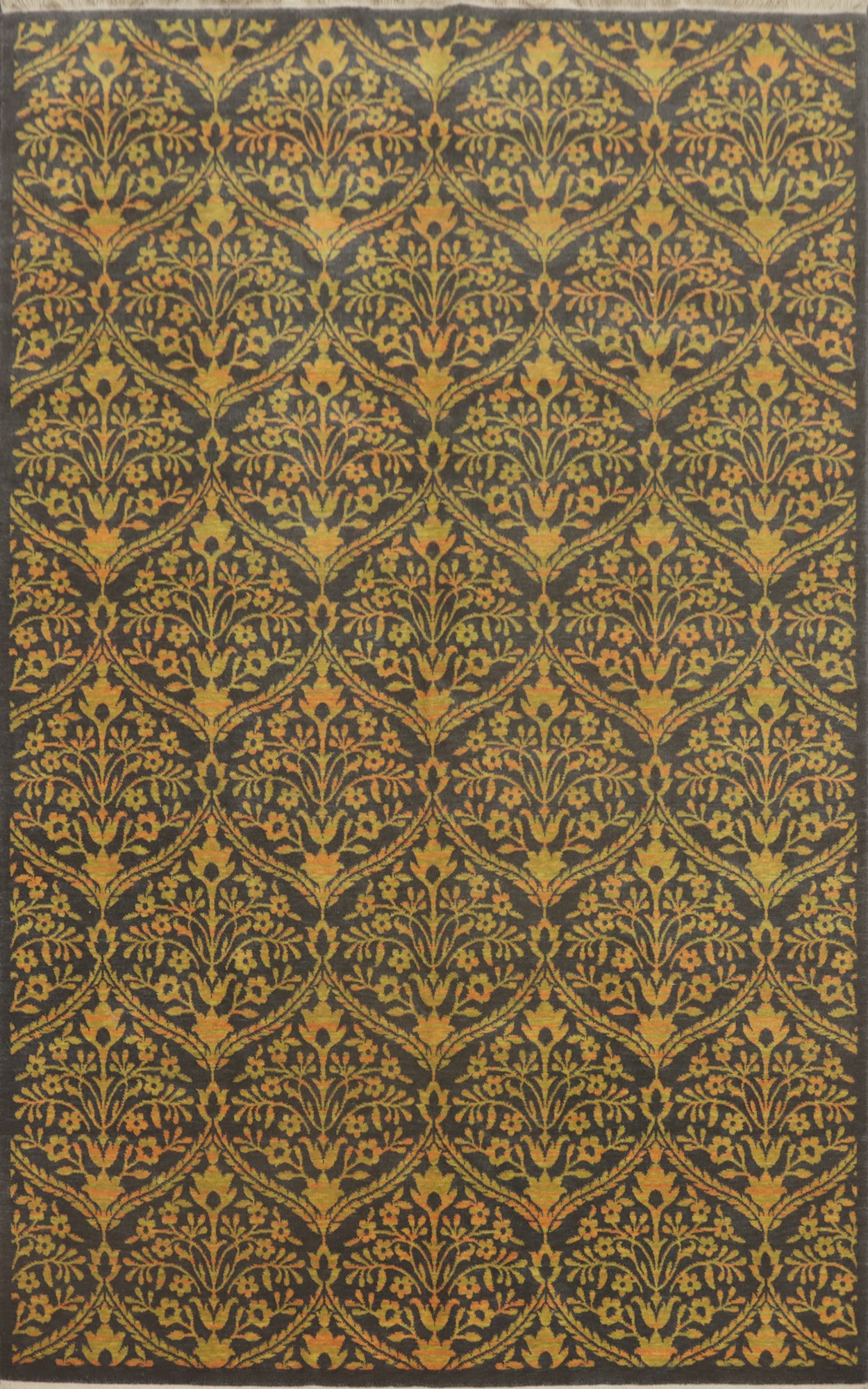 All-Over Floral Gabbeh Room Size Area Rug 6x9