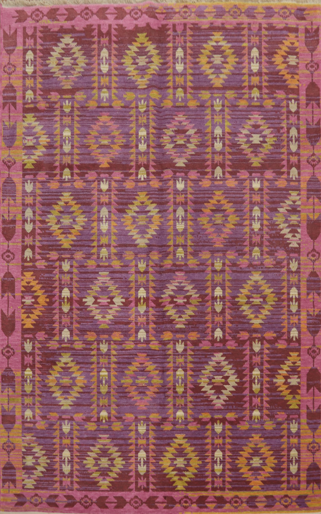 Geometric Gabbeh Room Size Area Rug 6x9