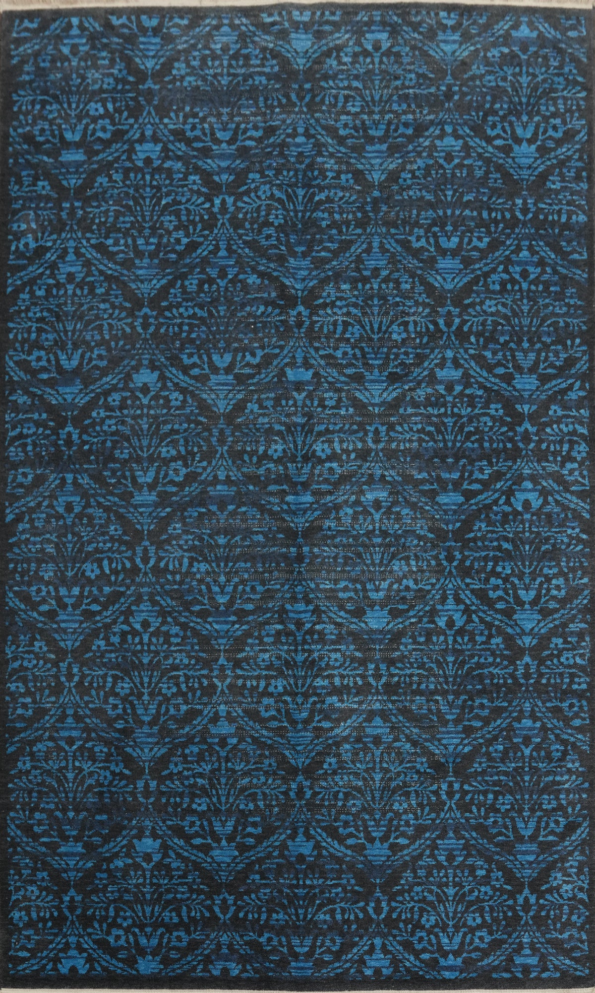 Black & Blue Gabbeh Room Size Area Rug 6x9