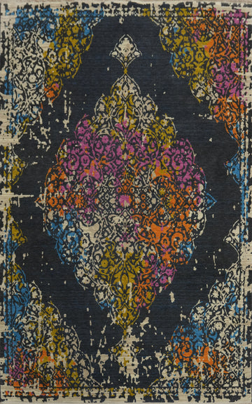 Distressed Look Oushak Room Size Area Rug 6x9