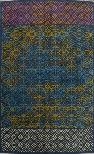Geometric Gabbeh Room Size Area Rug 6x9