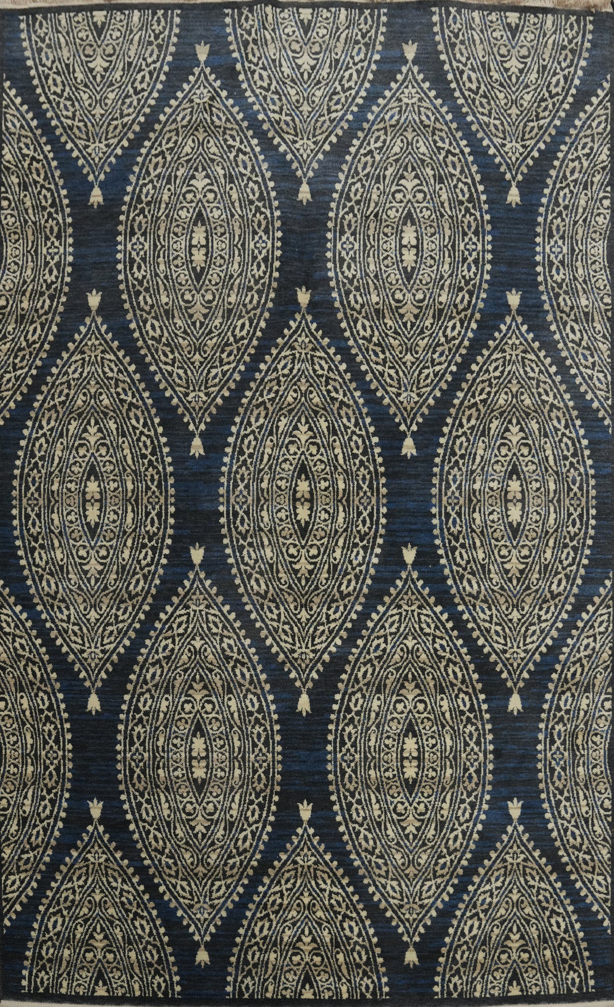 Navy Blue Gabbeh Room Size Area Rug 6x9