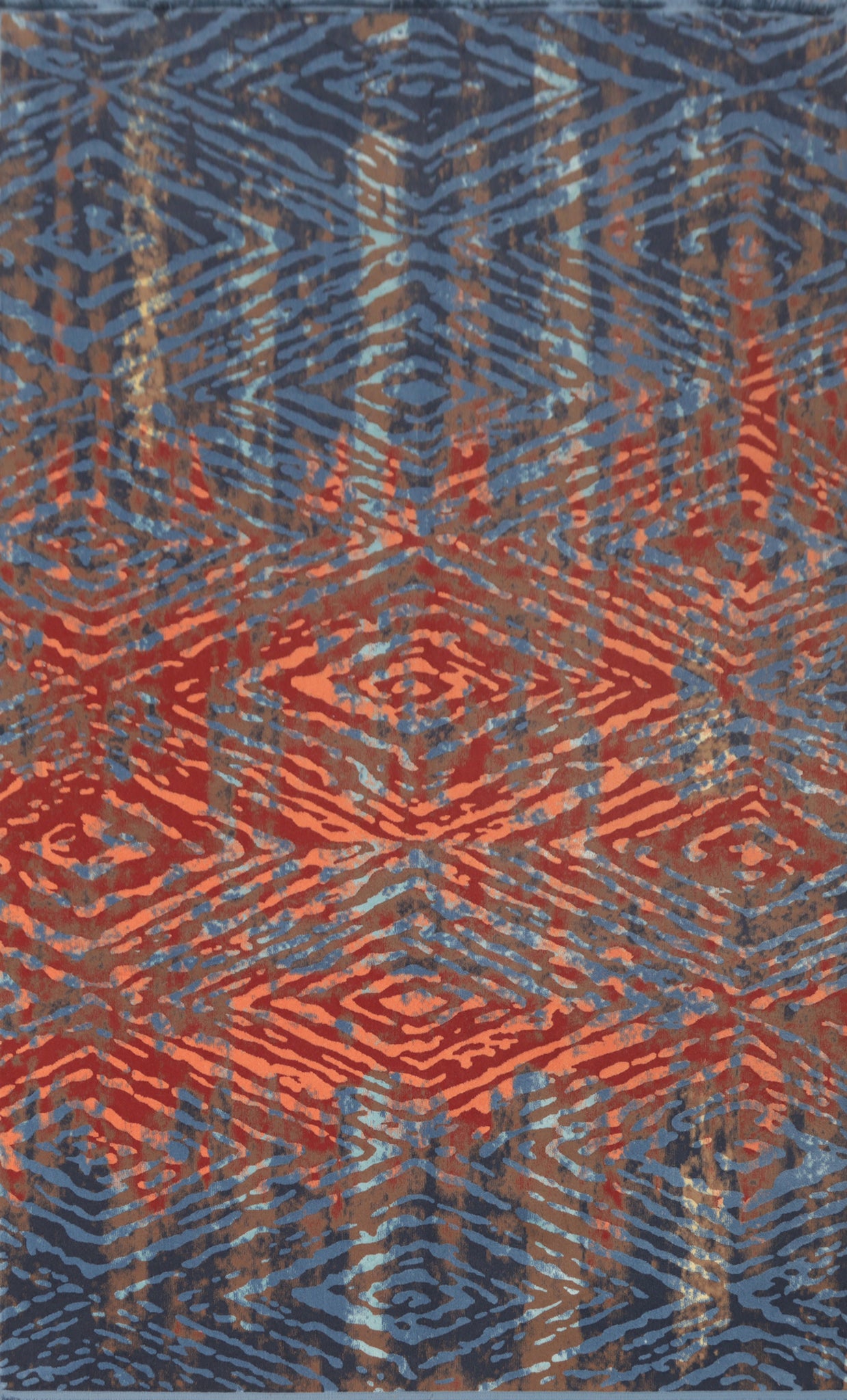 Geometric Gabbeh Distressed Look Area Rug 6x9