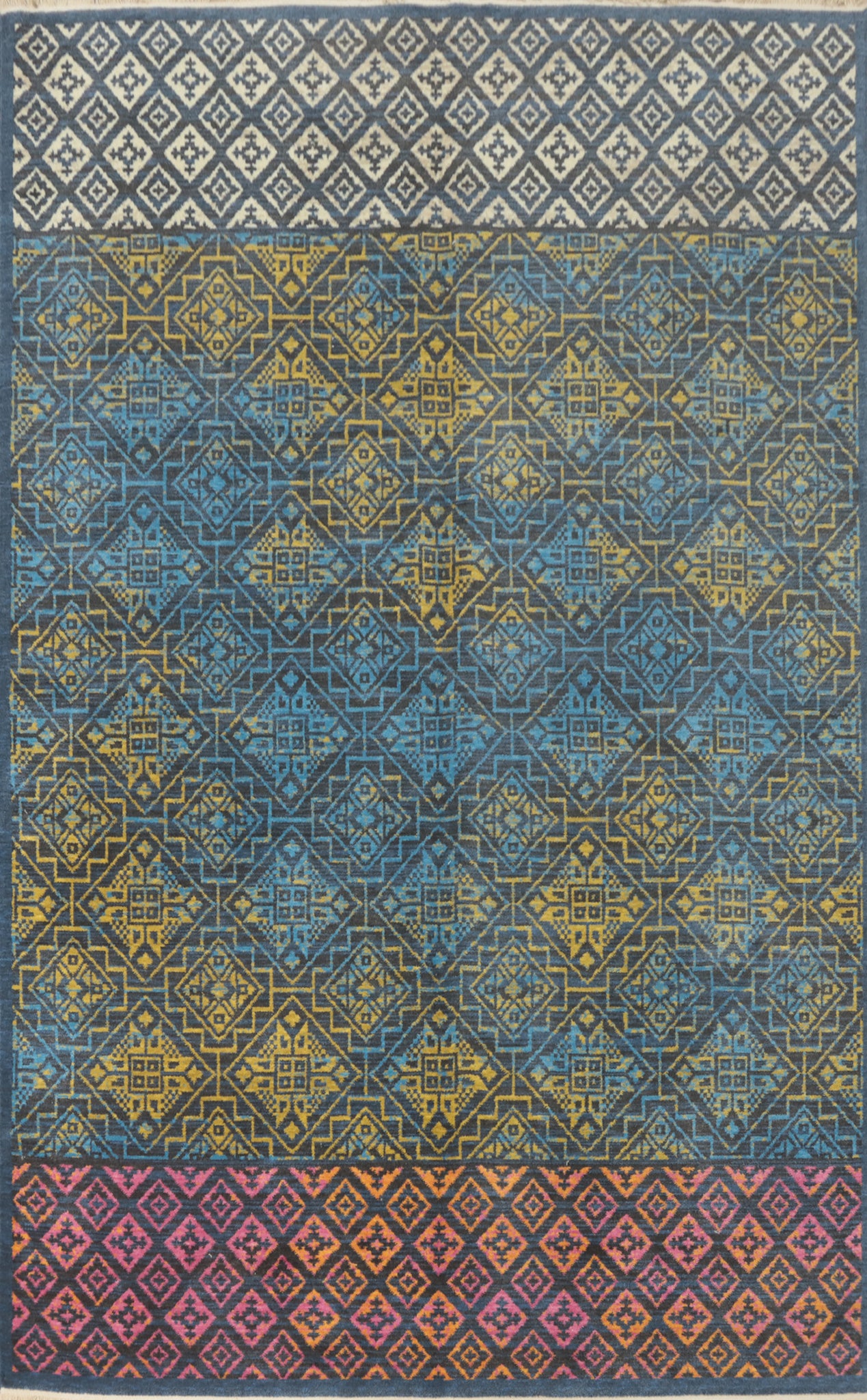 Geometric Gabbeh Room Size Area Rug 6x9
