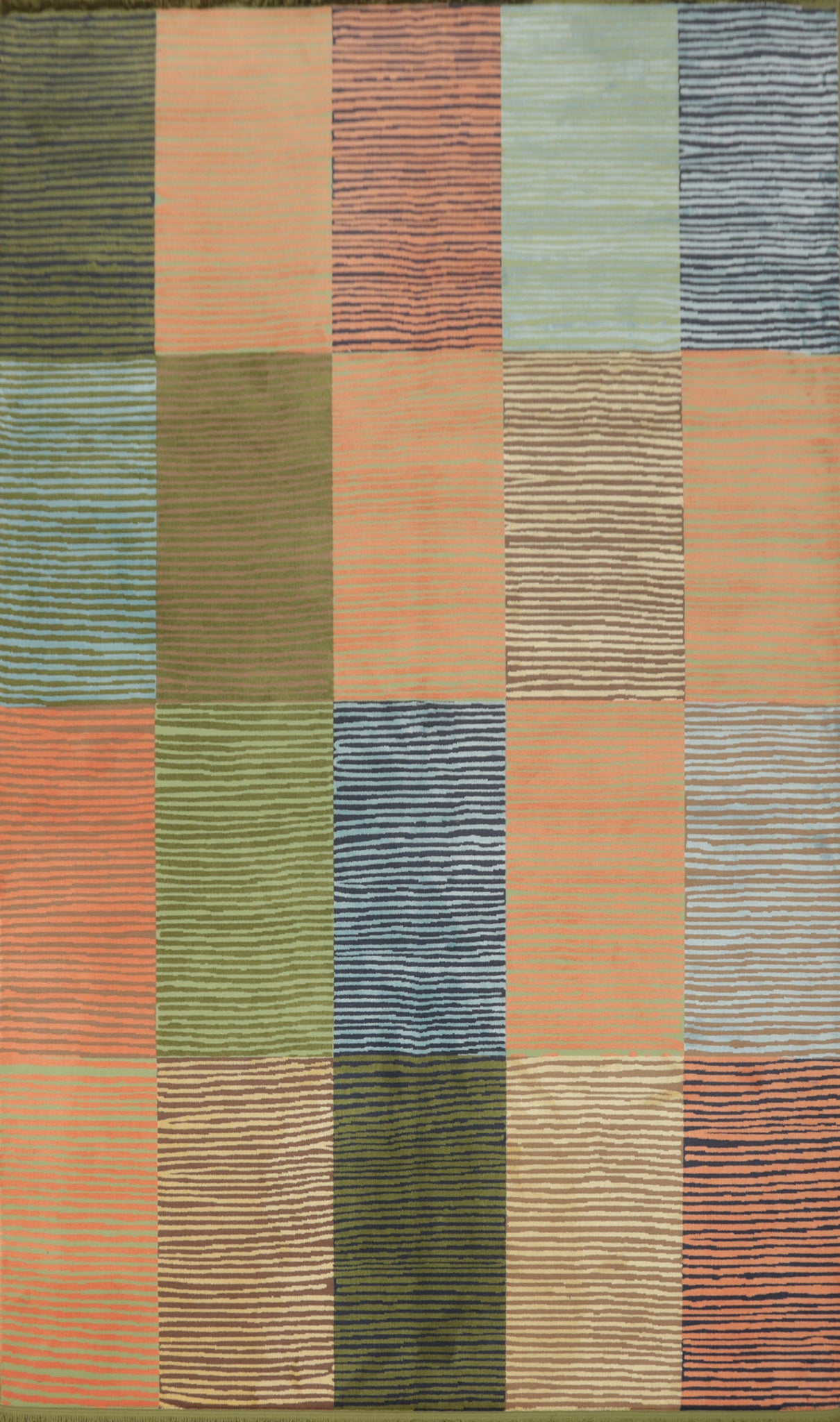 Checkered Gabbeh Room Size Area Rug 6x9