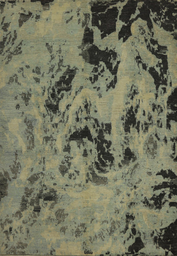 Vegetable Dye Abstract Living Room Area Rug 8x9
