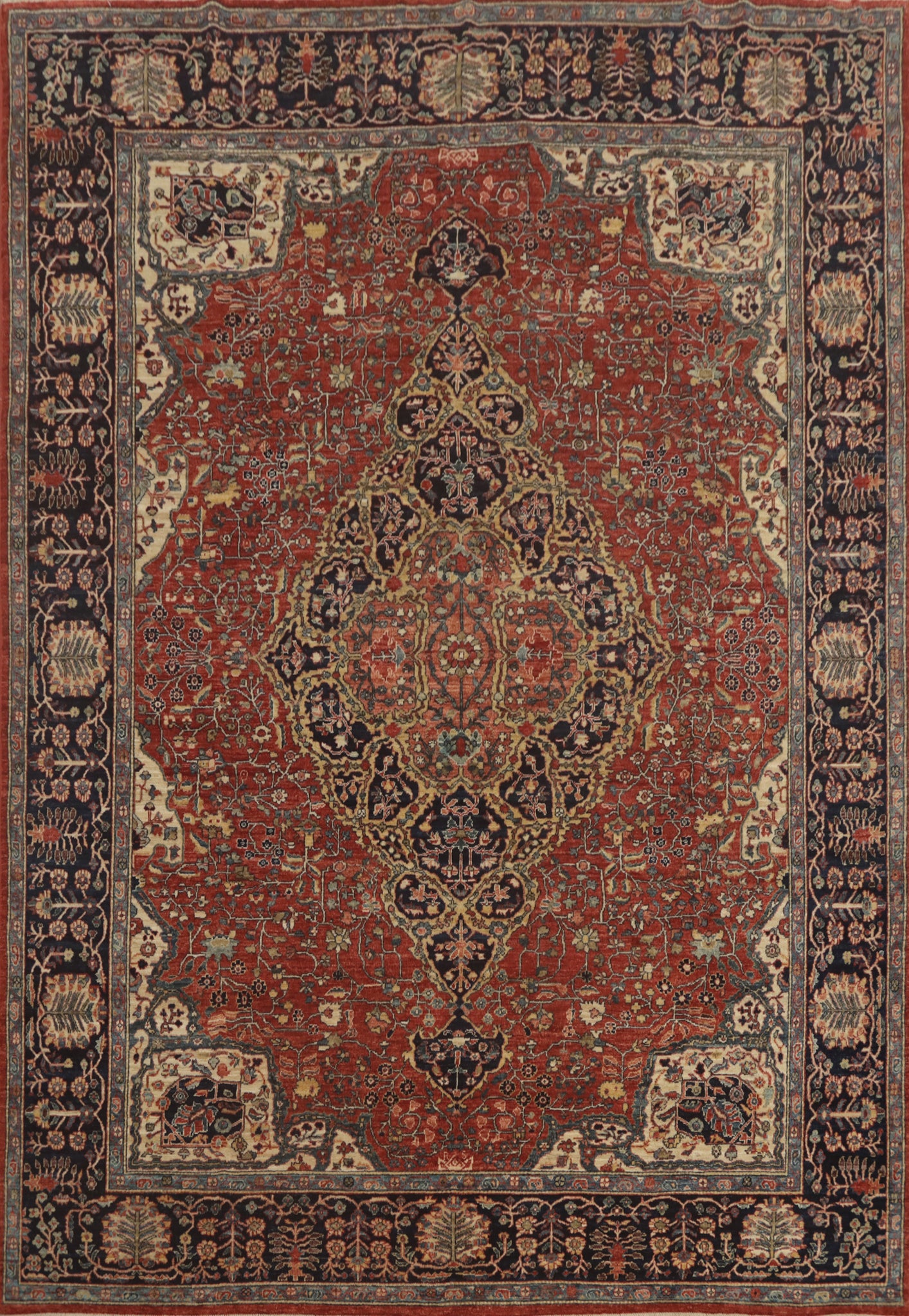 Vegetable Dye Sarouk Farahan Living Room Area Rug 8x10