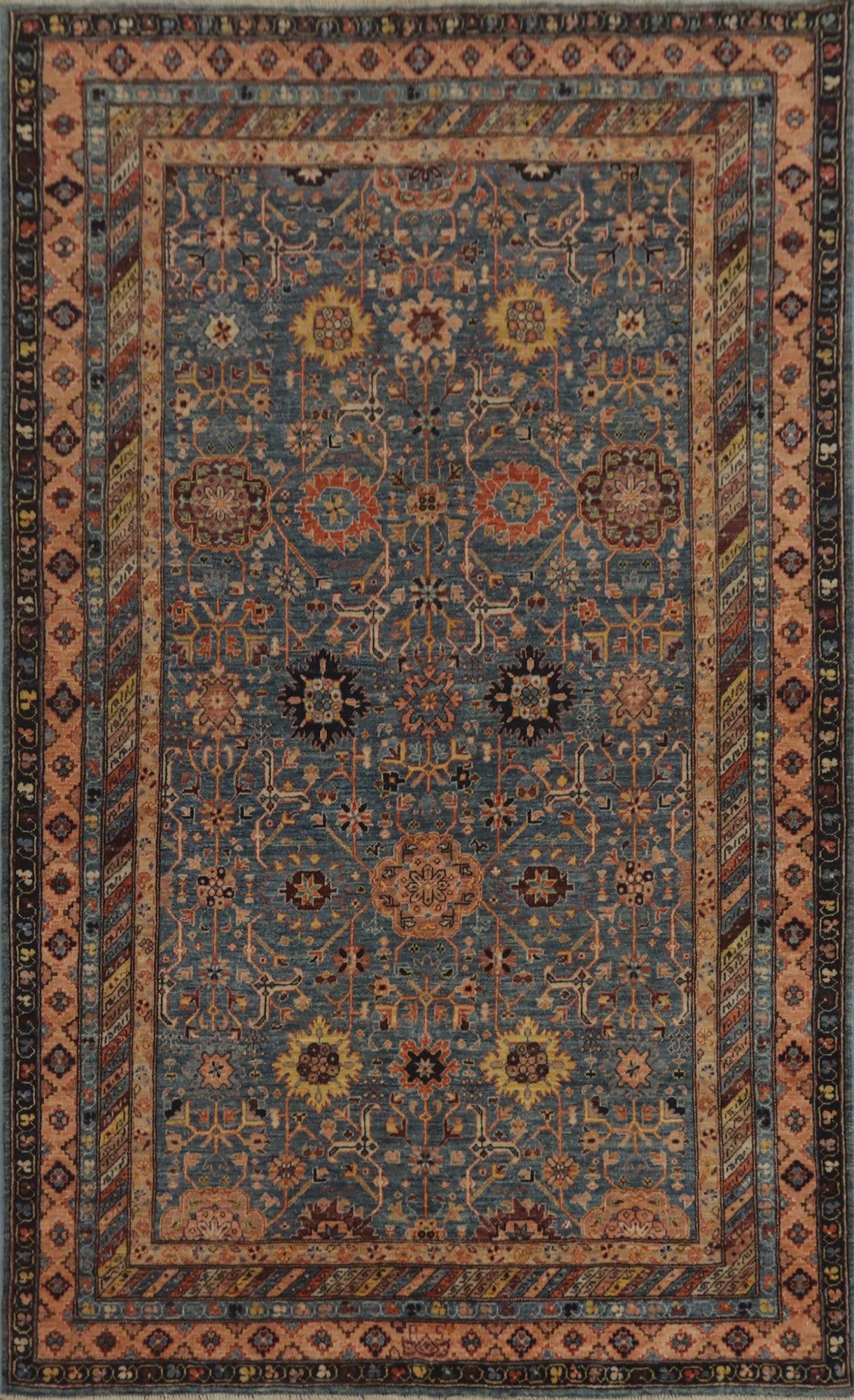 Vegetable Dye Heriz Serapi Living Room Area Rug 5x8