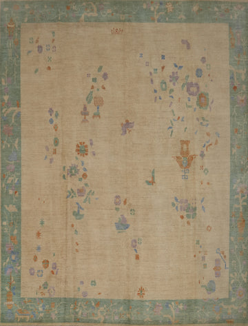 Vegetable Dye Art Deco Living Room Area Rug 10x10