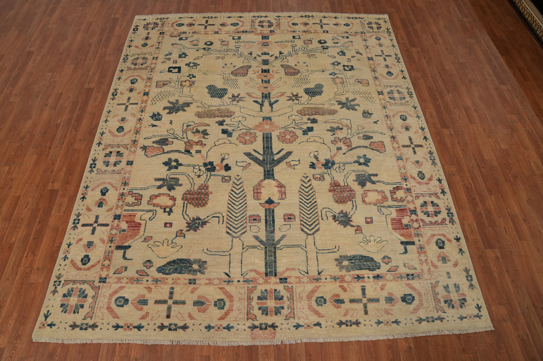 Vegetable Dye Art Deco Living Room Area Rug 8x10