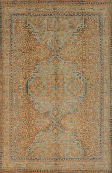 Vegetable Dye Oushak Oriental Large Rug 12x15