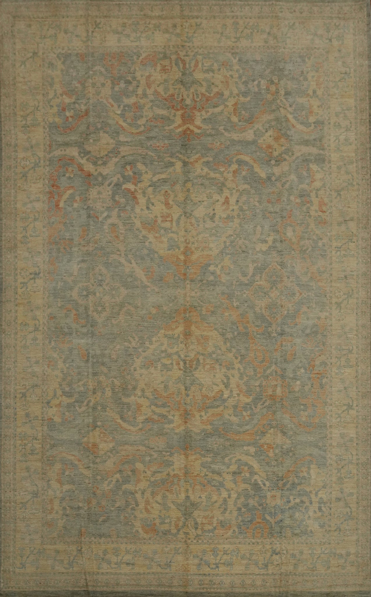 Vegetable Dye Oushak Oriental Large Rug 10x14