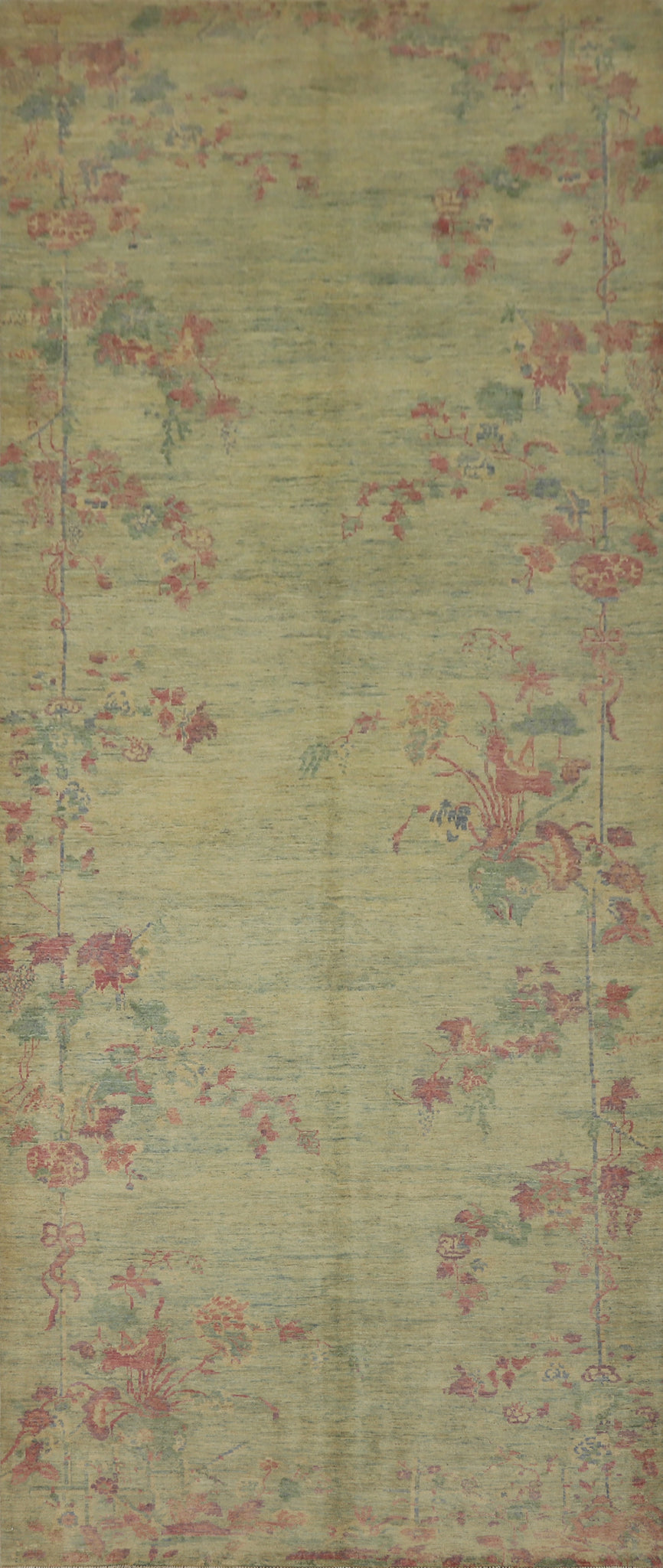 Vegetable Dye Art Deco Oriental Large Rug 6x16