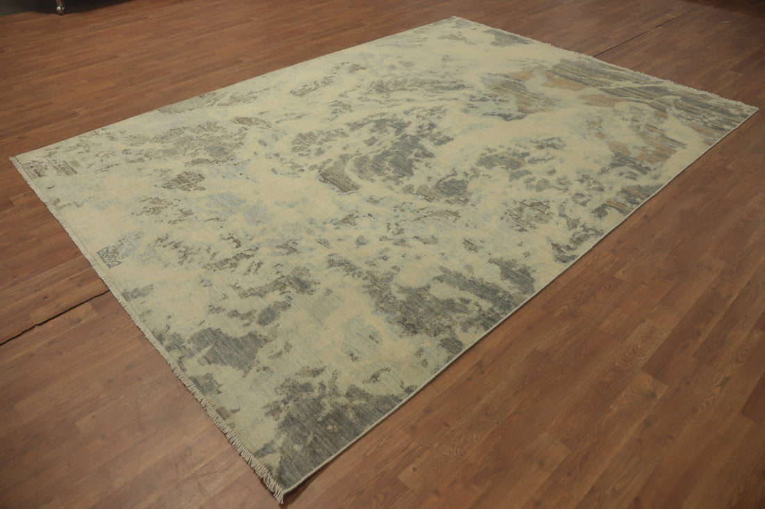 Vegetable Dye Abstract Living Room Area Rug 7x10