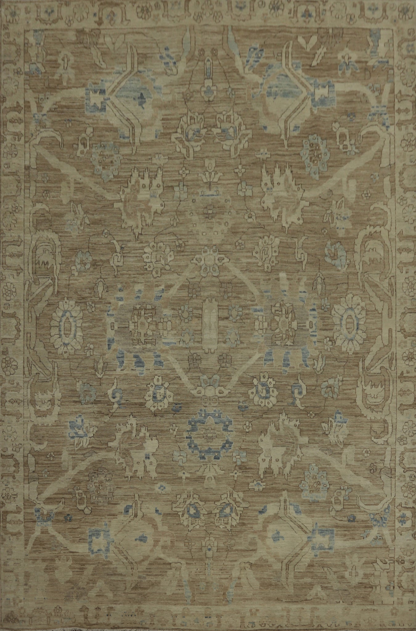 Vegetable Dye Oushak Large Area Rug 9x12