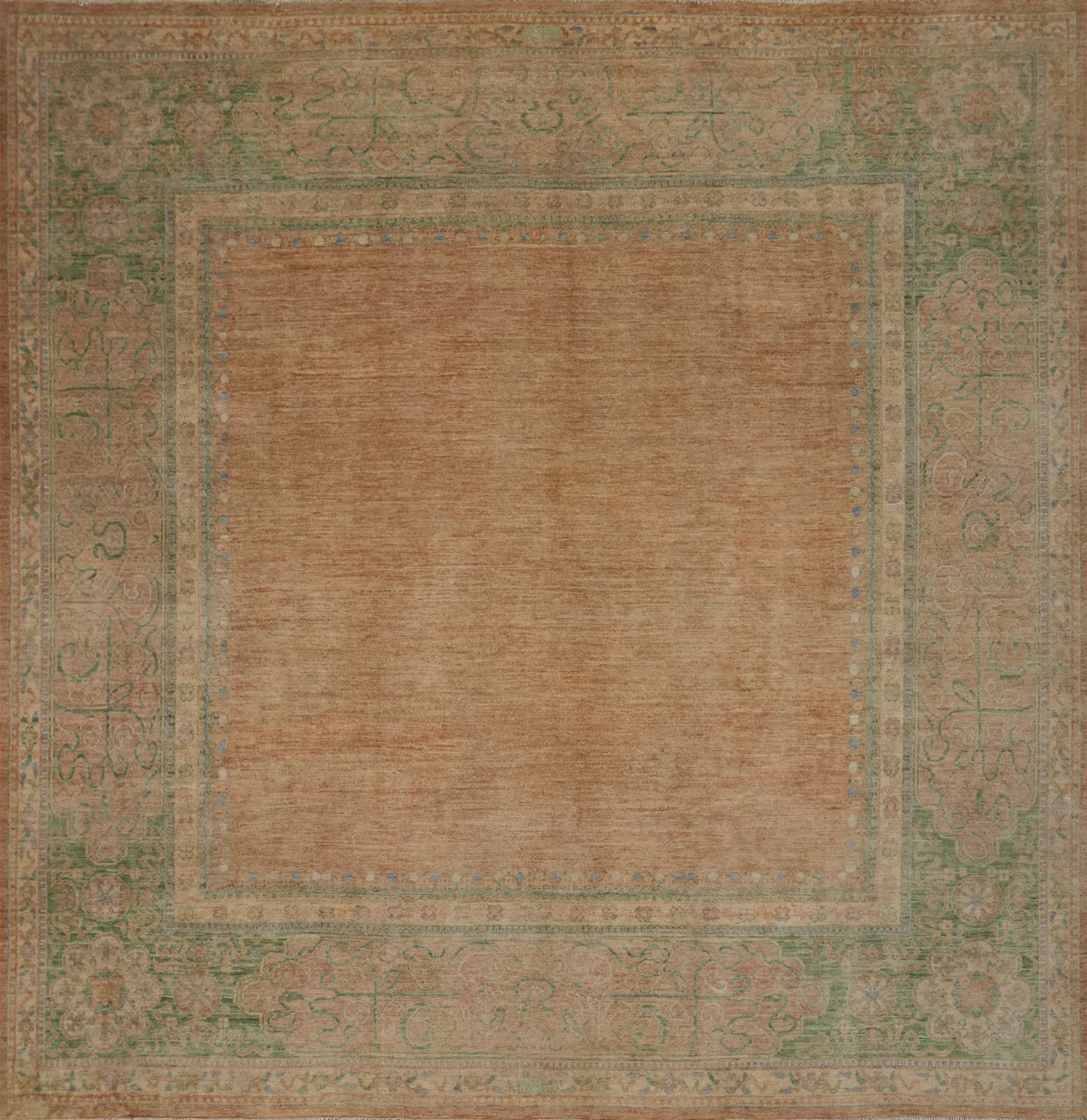 Vegetable Dye Oushak Large Area Rug 10x12