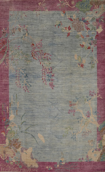 Vegetable Dye Art Deco Living Room Area Rug 7x10