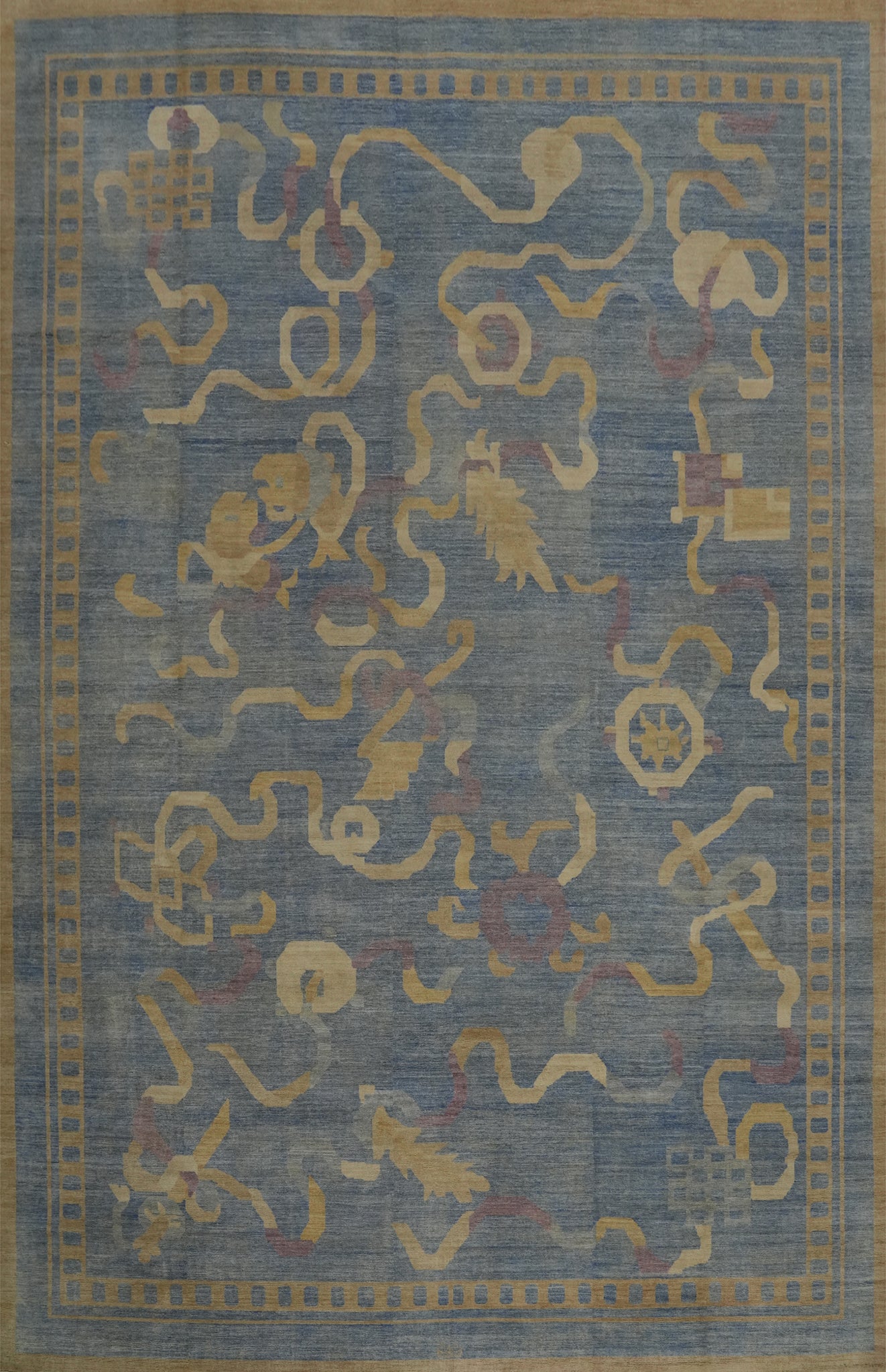 Vegetable Dye Art Deco Oriental Large Rug 15x19