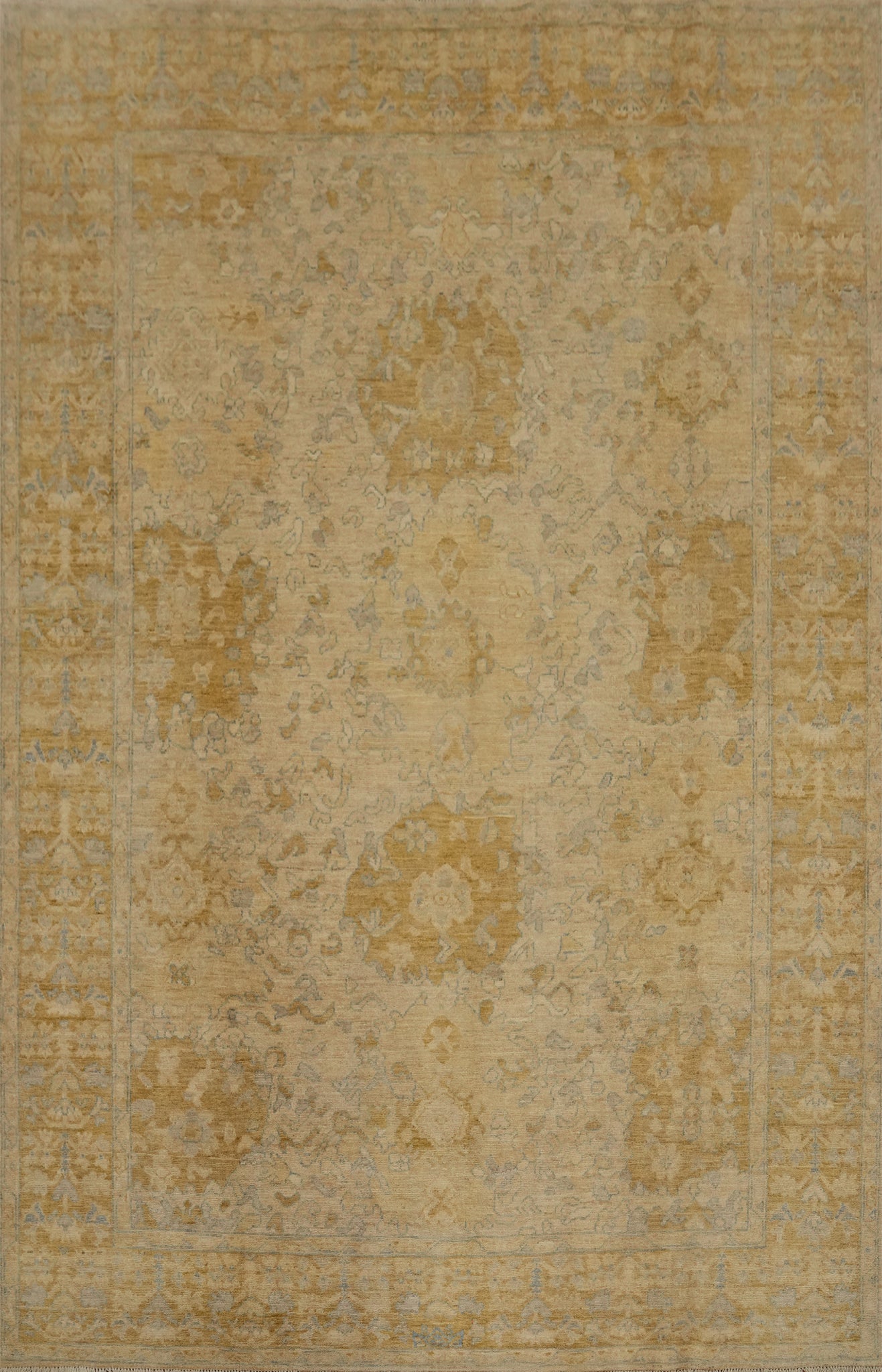 Vegetable Dye Oushak Living Room Area Rug 7x9