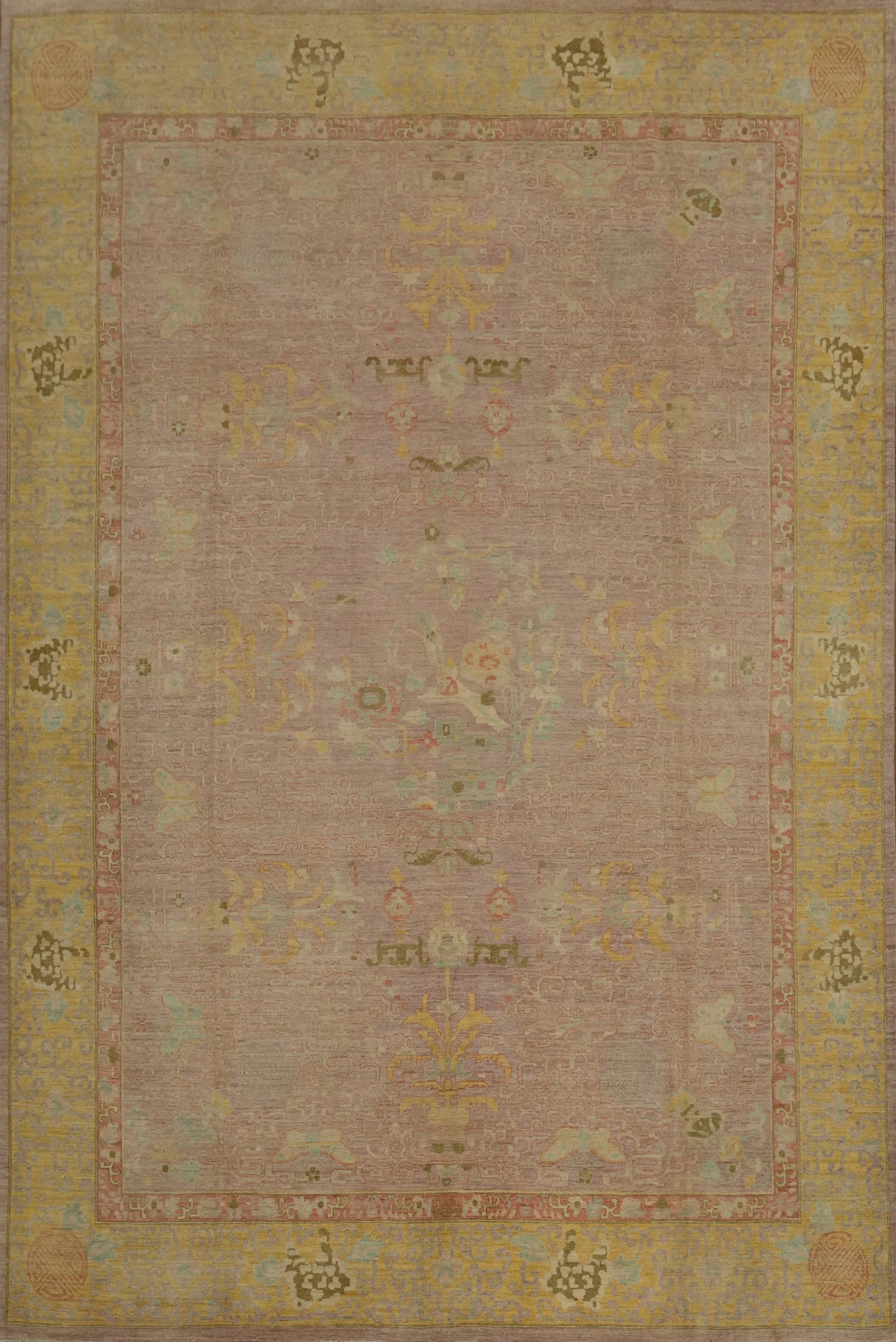 Vegetable Dye Art Deco Oriental Large Rug 12x15