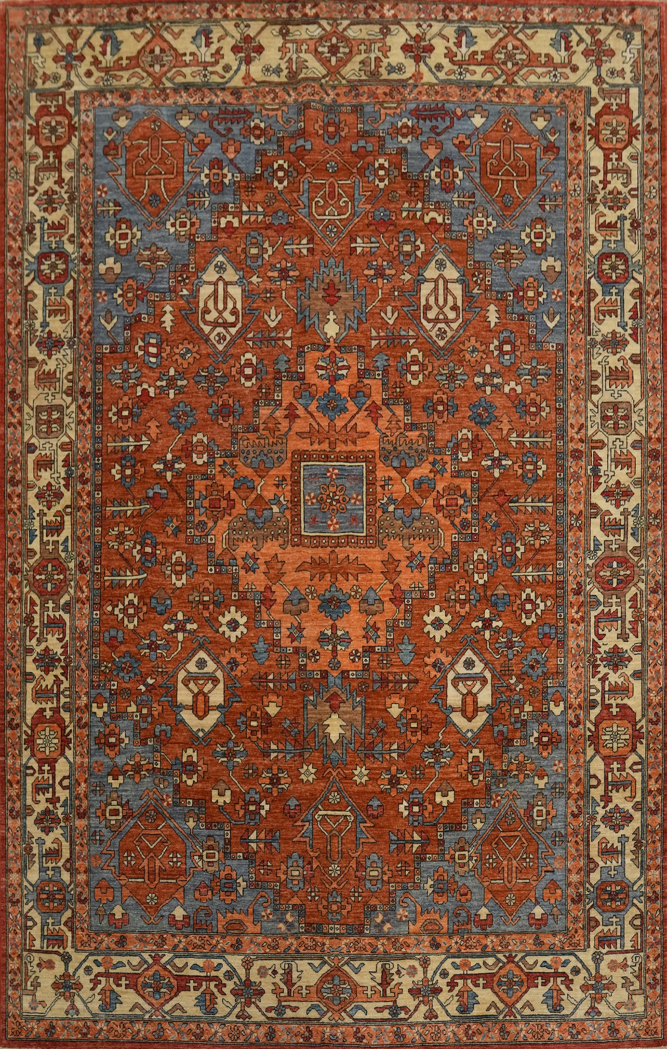 Vegetable Dye Heriz Serapi Large Area Rug 9x12