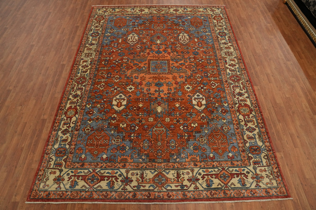 Vegetable Dye Heriz Serapi Large Area Rug 9x12