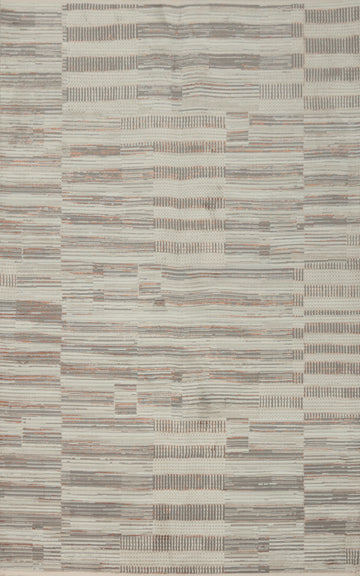 Modern Geometric Stripes Patterned Area Rug 5x7