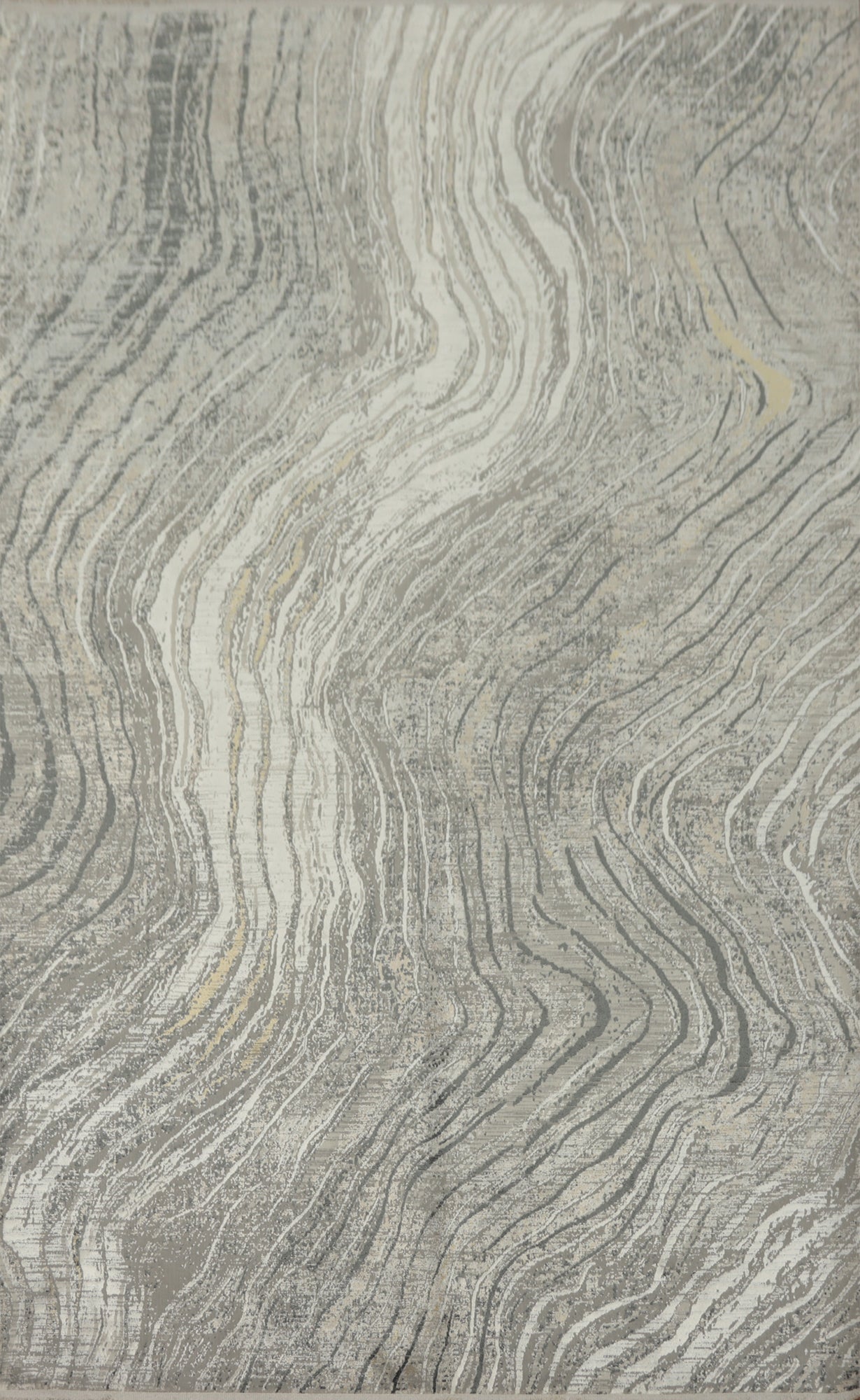 Flowing Lines Abstract Contemporary Gray Design Rug 5x7